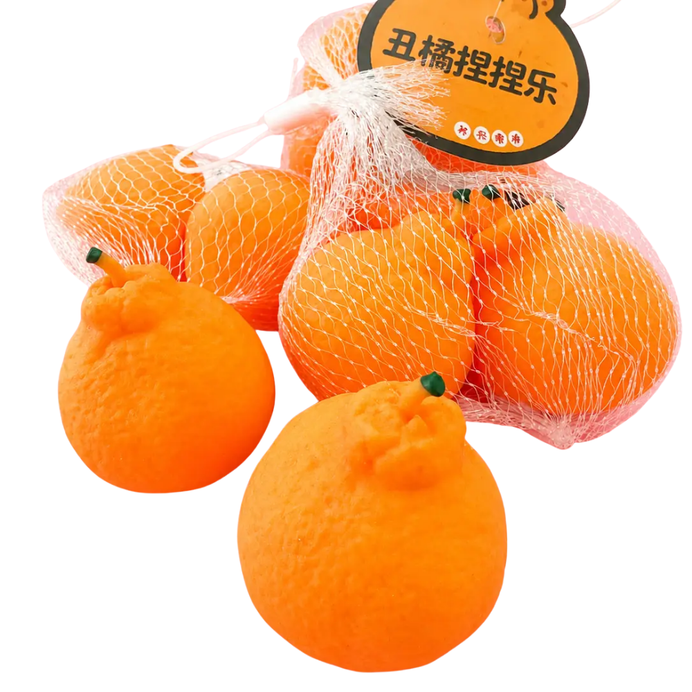 Citrus Crush Squishy - Set of 2 in Orange Bag