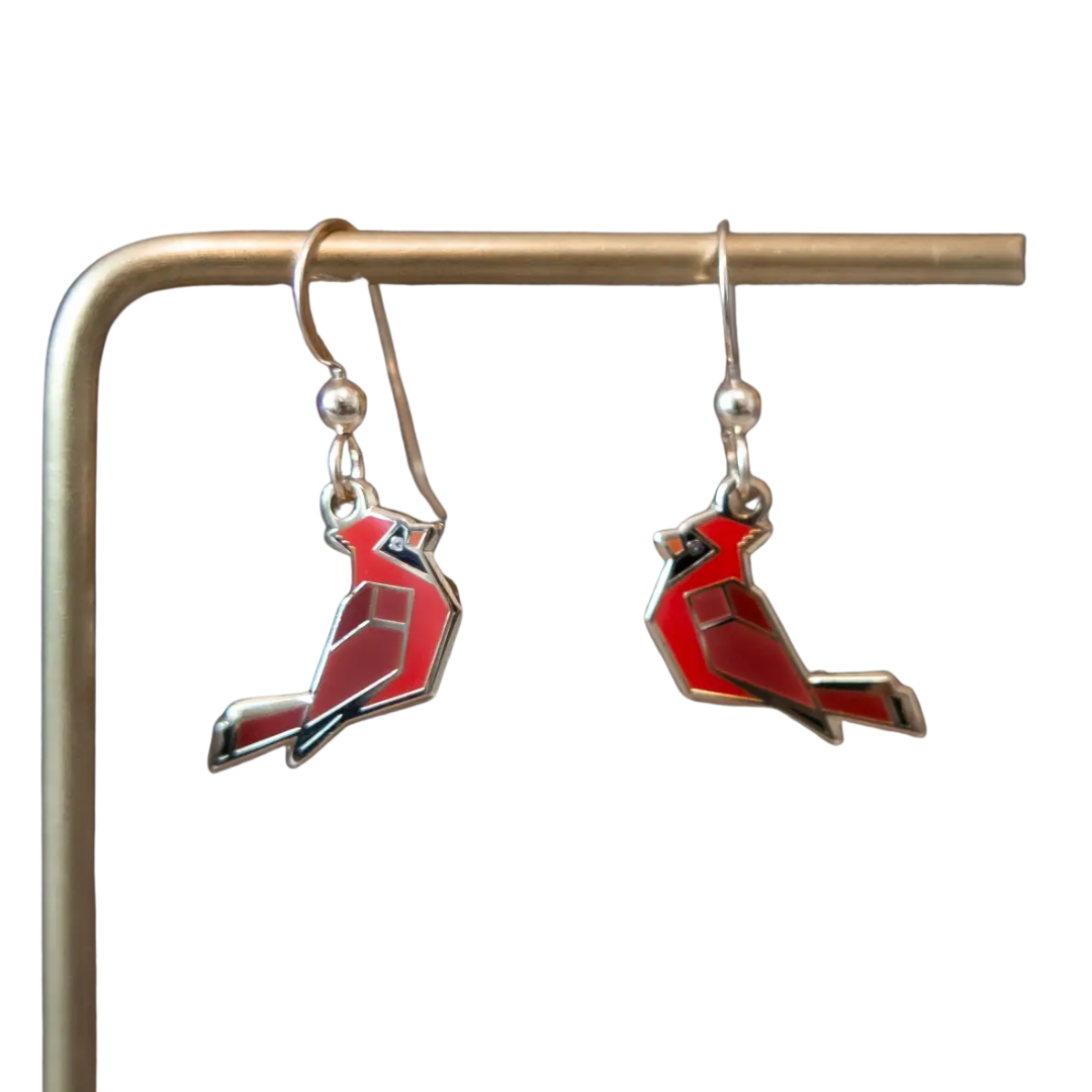 Cardinal Earrings