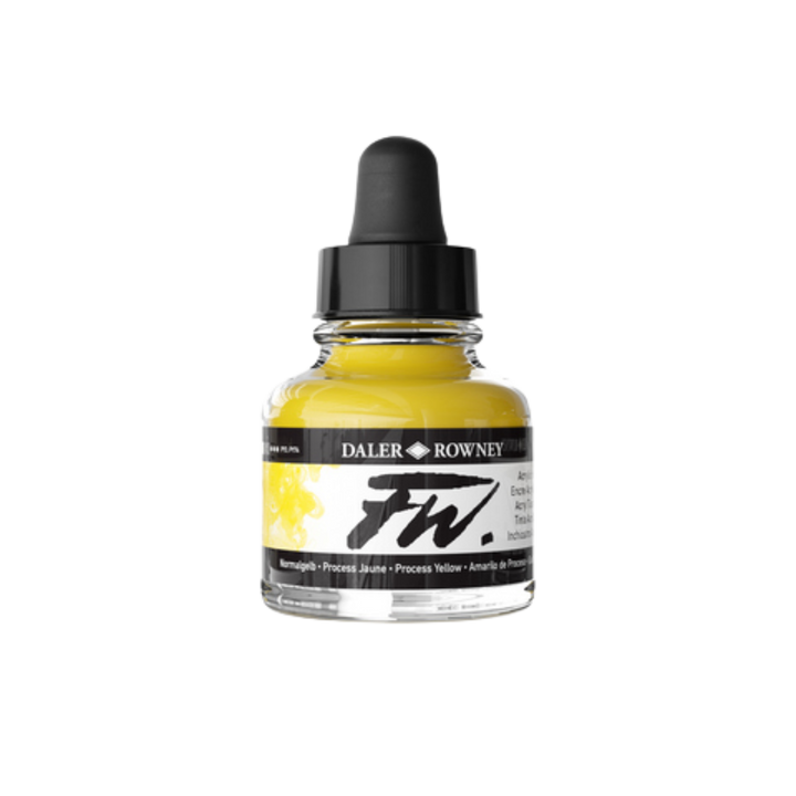 FW Liquid Acrylic Ink 1oz - Process Yellow