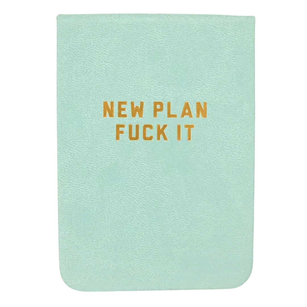 New Plan Fuck It Leatherette Pocket Journal