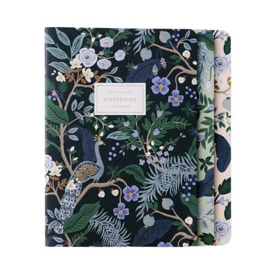Assorted Set of 3 Peacock Notebooks