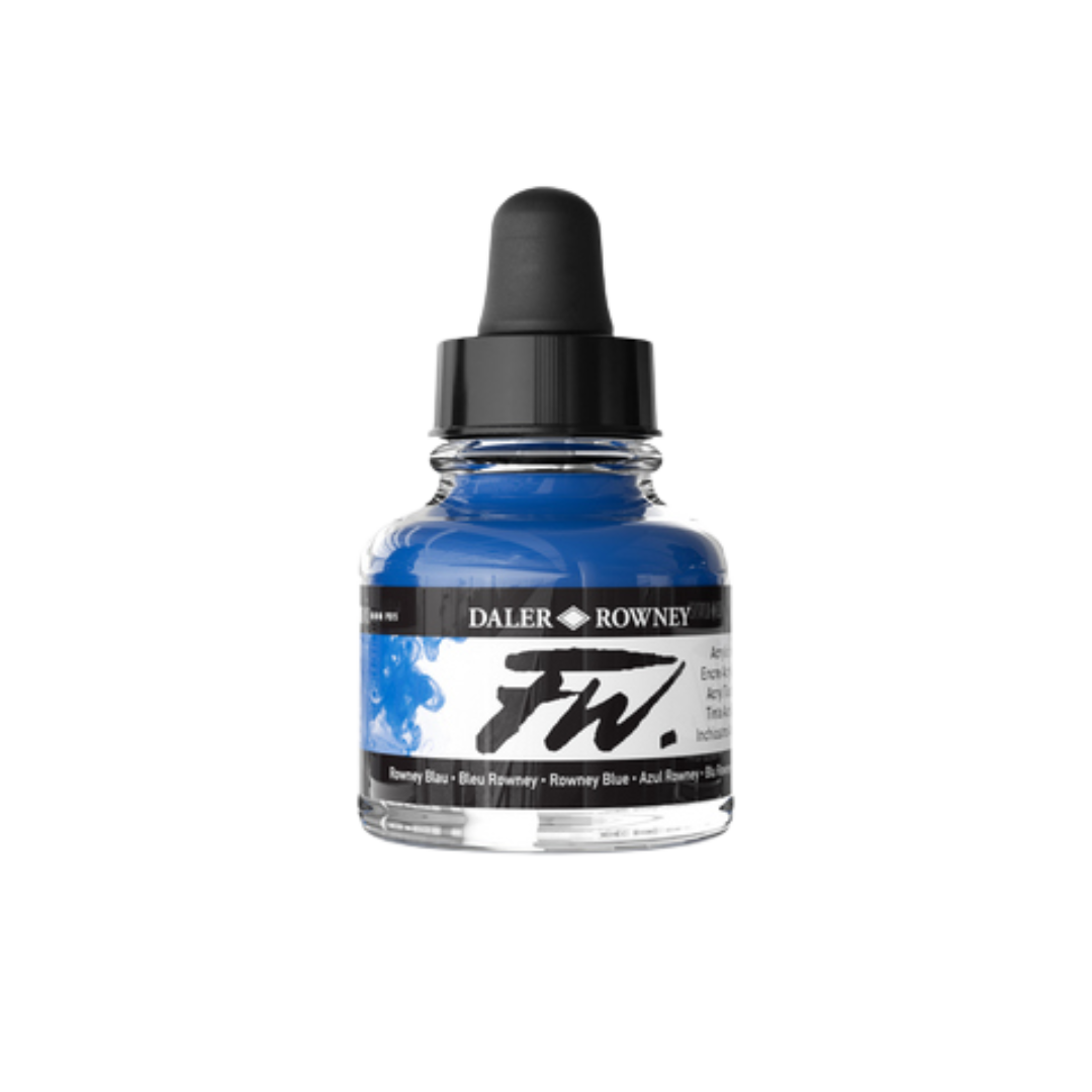 FW Liquid Acrylic Ink 1oz - Rowney Blue
