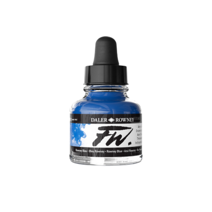 FW Liquid Acrylic Ink 1oz - Rowney Blue