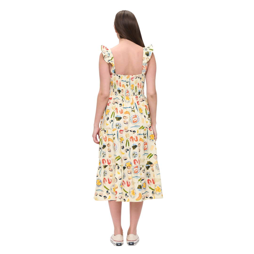 Mediterranean Delights Print Sundress