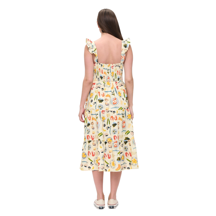 Mediterranean Delights Print Sundress