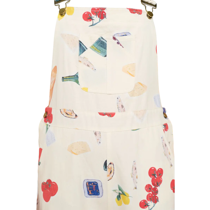 Delightful Spring Picnic Print Overalls