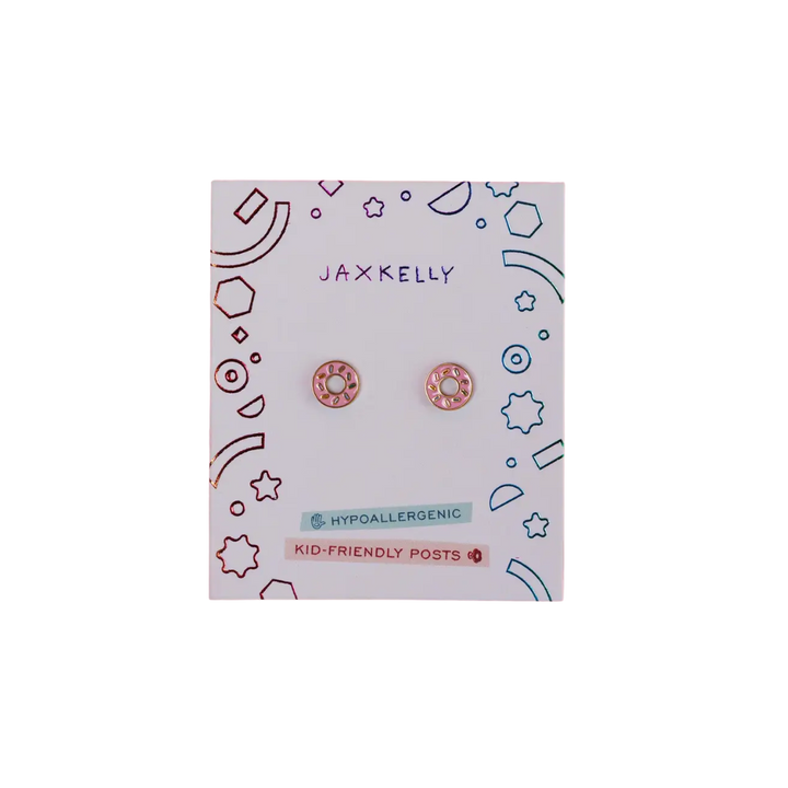 Donut Enamel Flat Back Kids Earrings