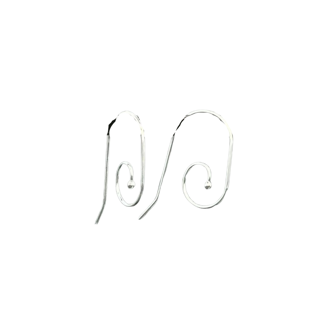 Oval Spiral Threader Hoops