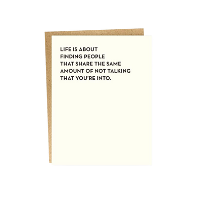 Not Talking Card