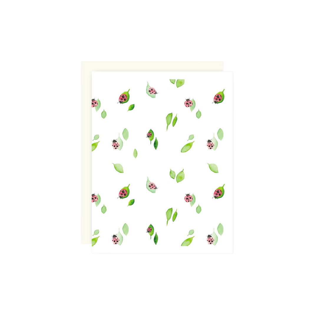 Ladybug and Leaves Card