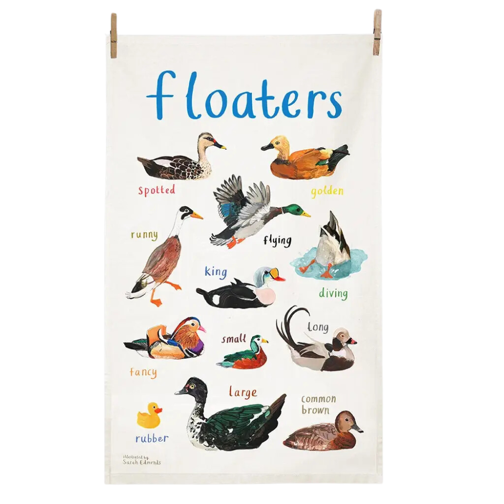 Floaters Bird Cotton Tea Towel
