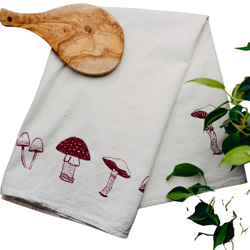 Mushrooms Tea Towel