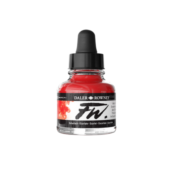 FW Liquid Acrylic Ink 1oz - Scarlet