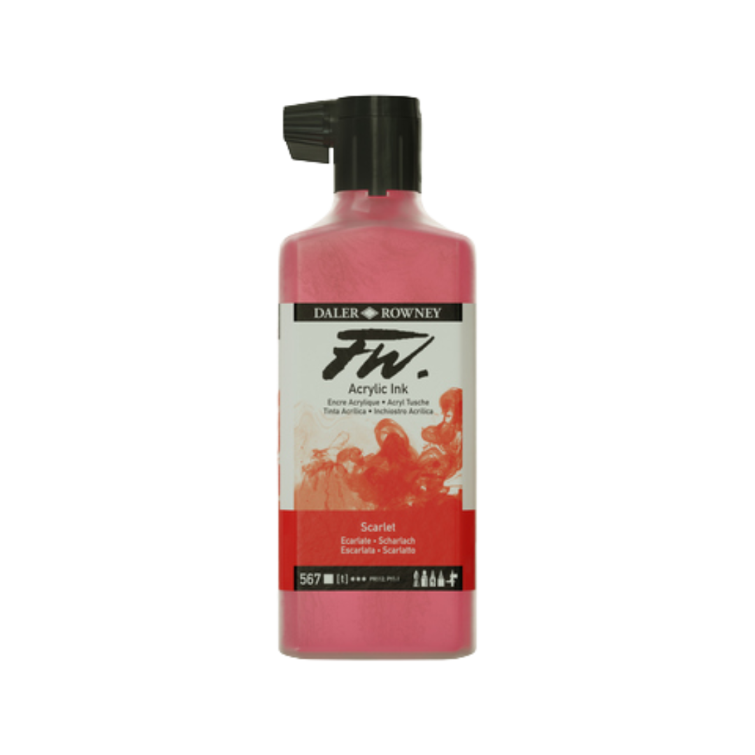 FW Liquid Acrylic Ink 6oz - Scarlet