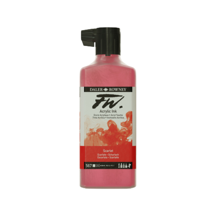 FW Liquid Acrylic Ink 6oz - Scarlet