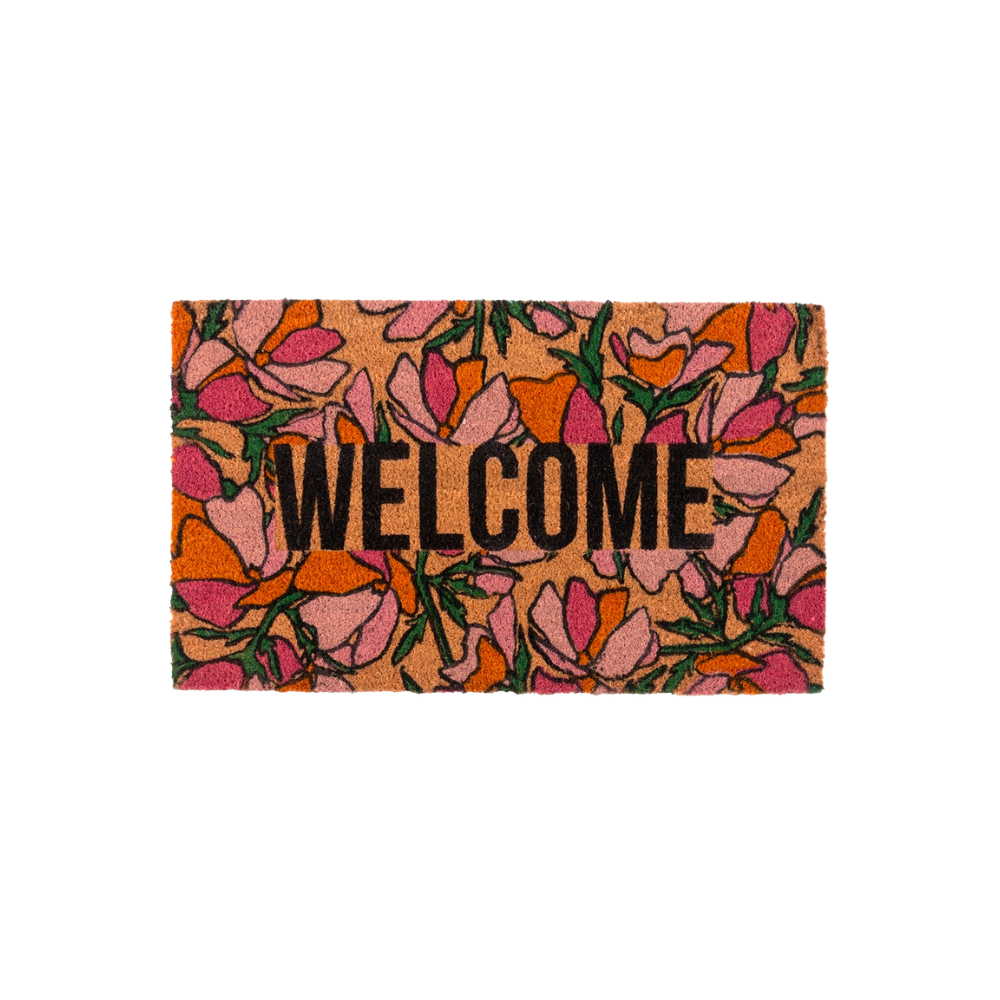 Welcome Floral Doormat - Multi