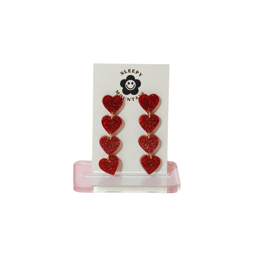 String of Hearts Earrings
