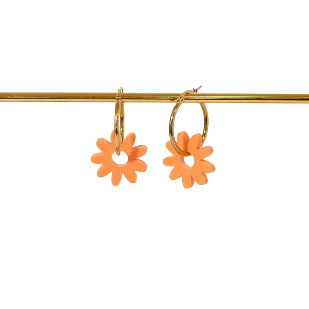 Marguerite Daisy Hoop Earrings