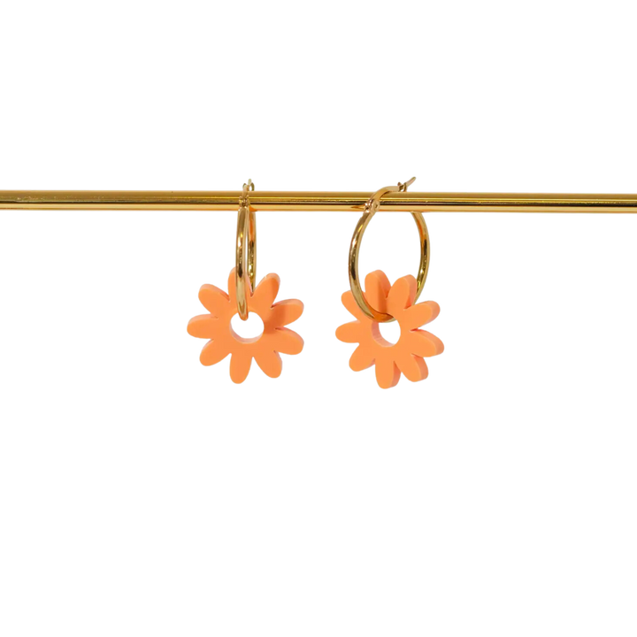 Marguerite Daisy Hoop Earrings