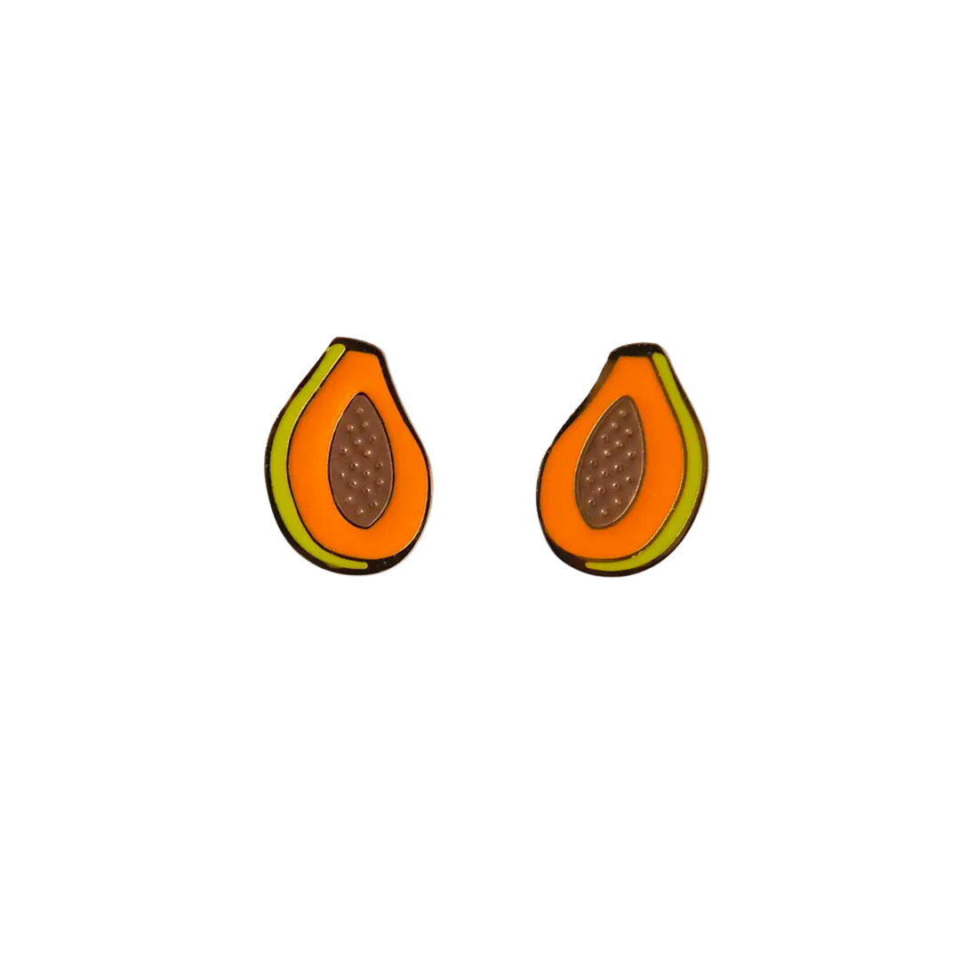 Papaya Stud Earrings