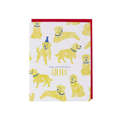 Golden Retriever Birthday Card