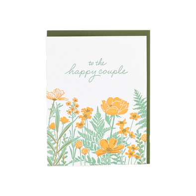Field Of Flowers Wedding Card
