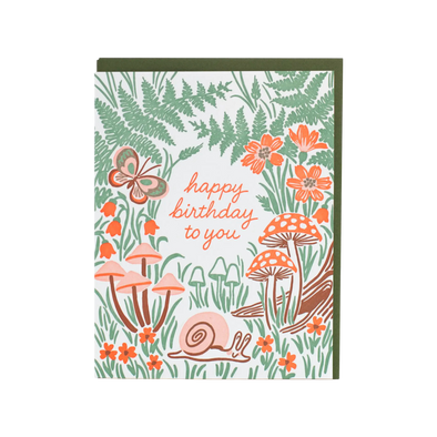Garden Snail Birthday Card