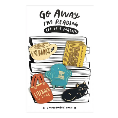 Go Away I'm Reading Magnets - Set of 5