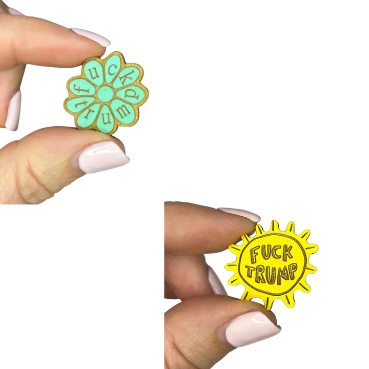 F*Ck Trump Wooden Pins