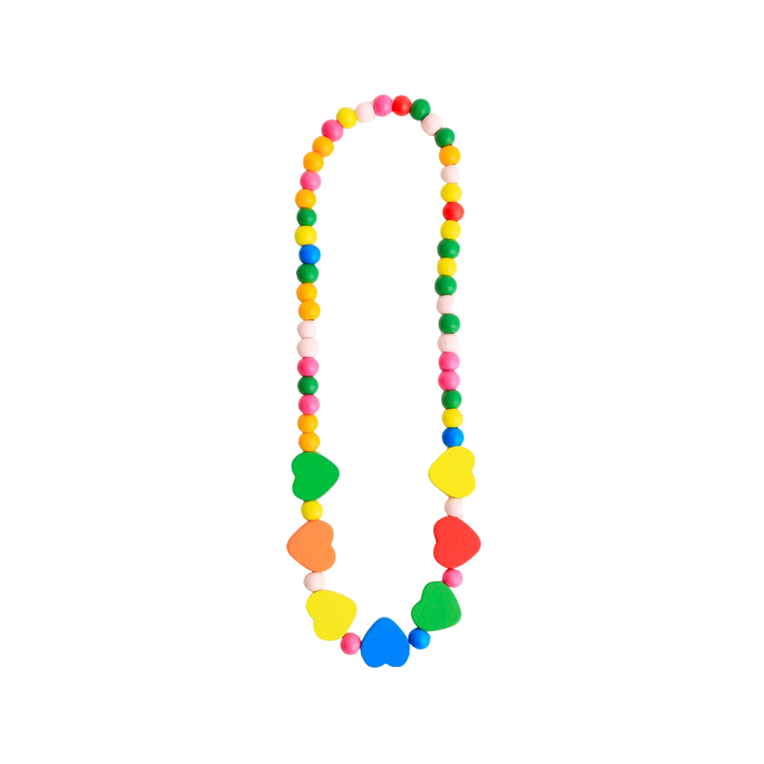 Kids Wooden Heart Necklace