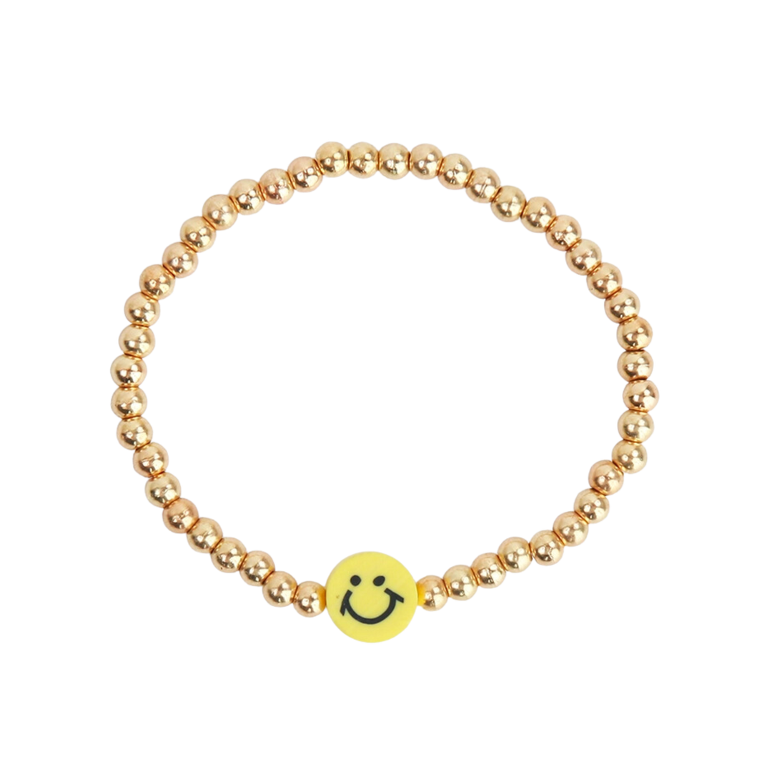 Kids Beaded Happy Face Bracelet