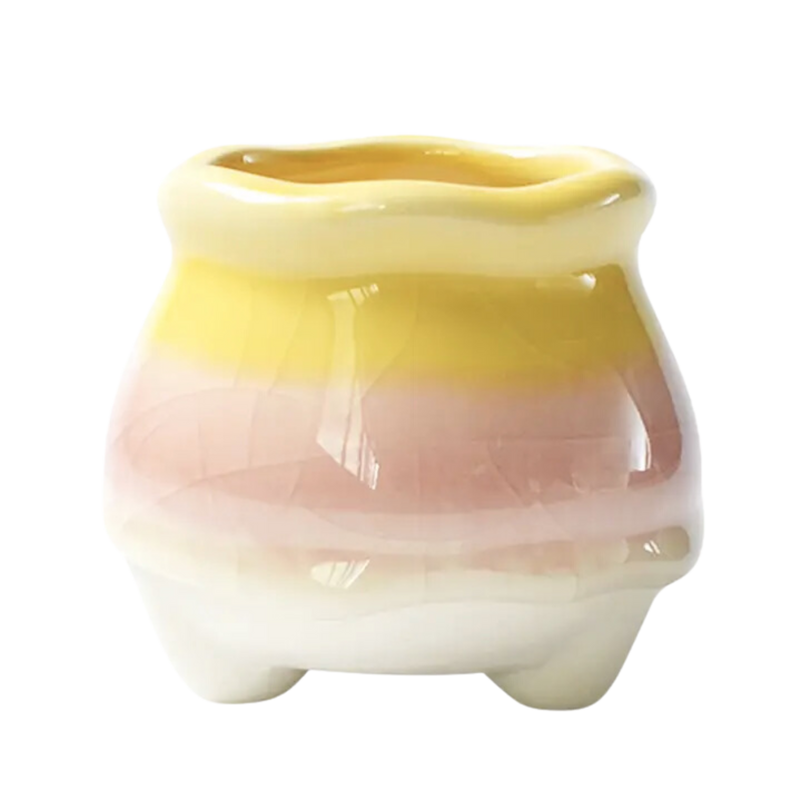 Dripping Glazed Lotus Mix-Colour Pots