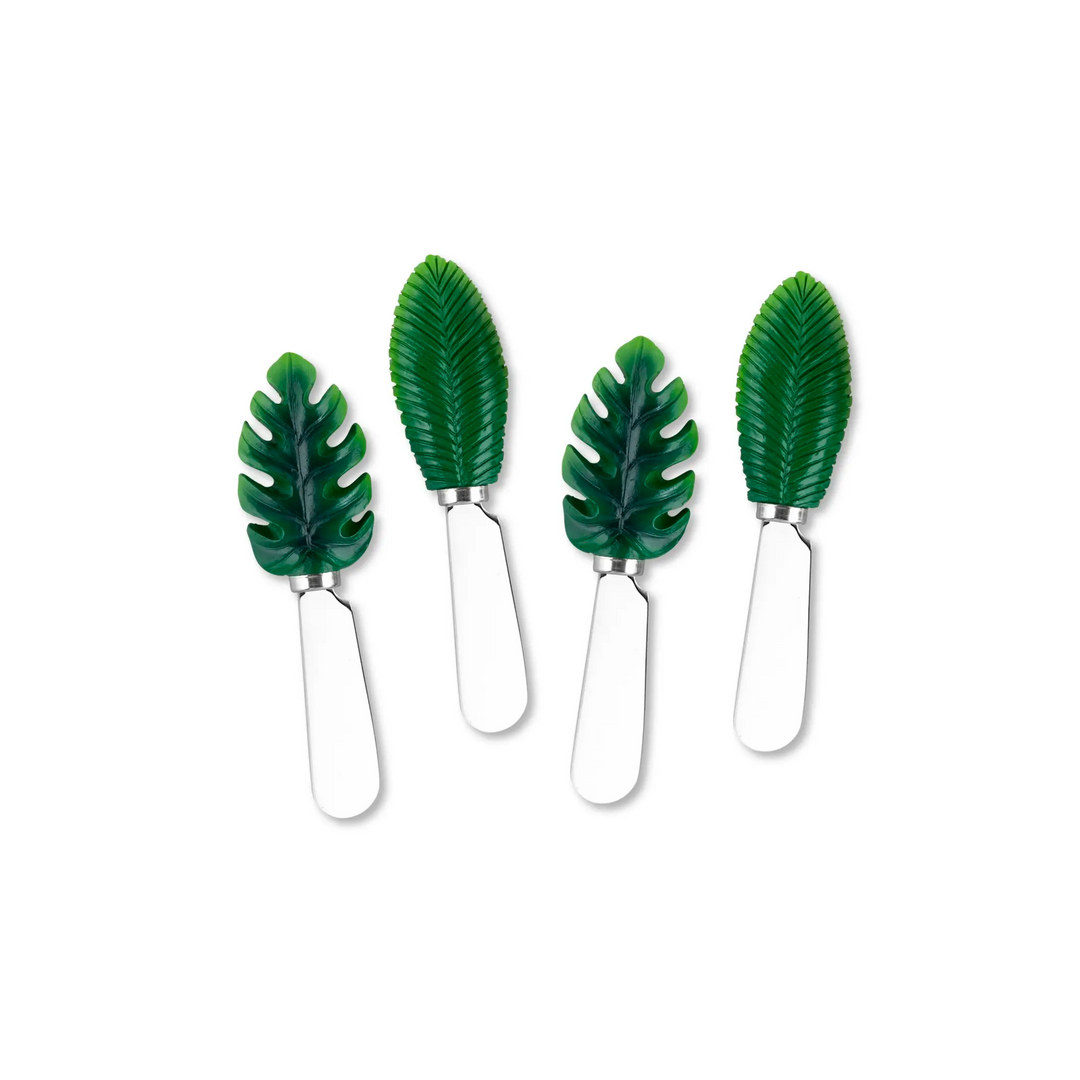 Tropical Leaves Polyresin Cheese Spreader