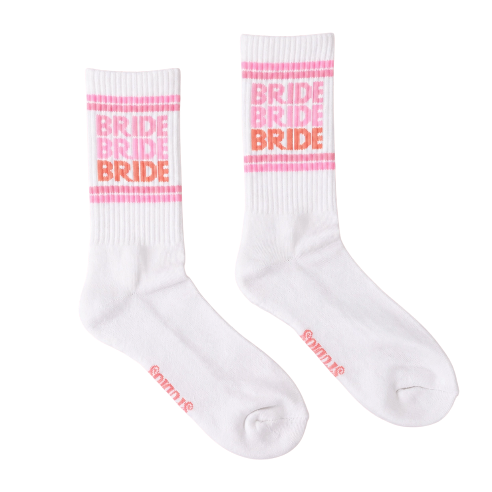 Bride Ribbed Crew Socks
