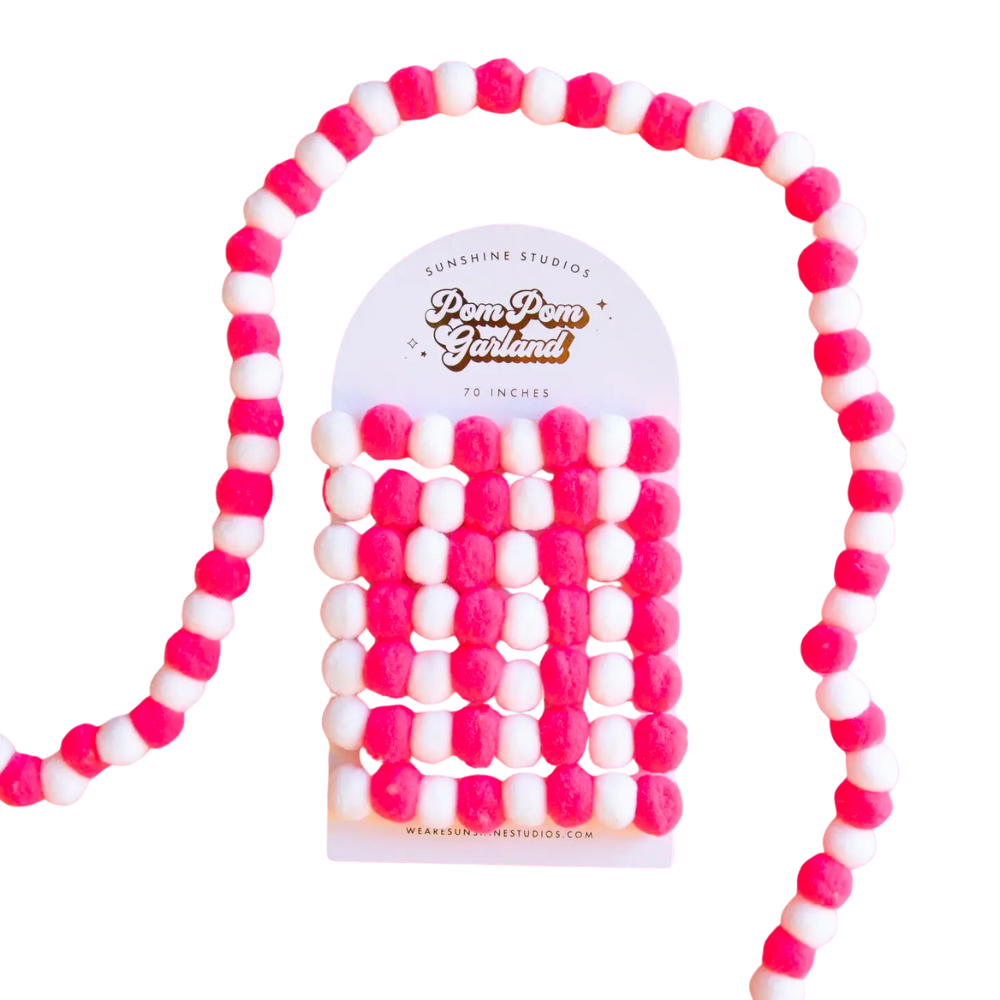 Pom Pom Garland | Hot Pink