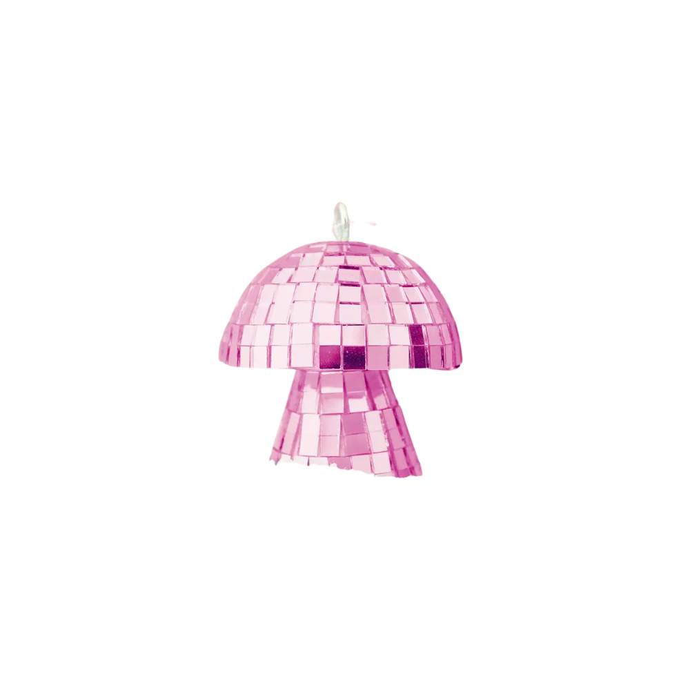 Disco Mushroom Ornament | Pink