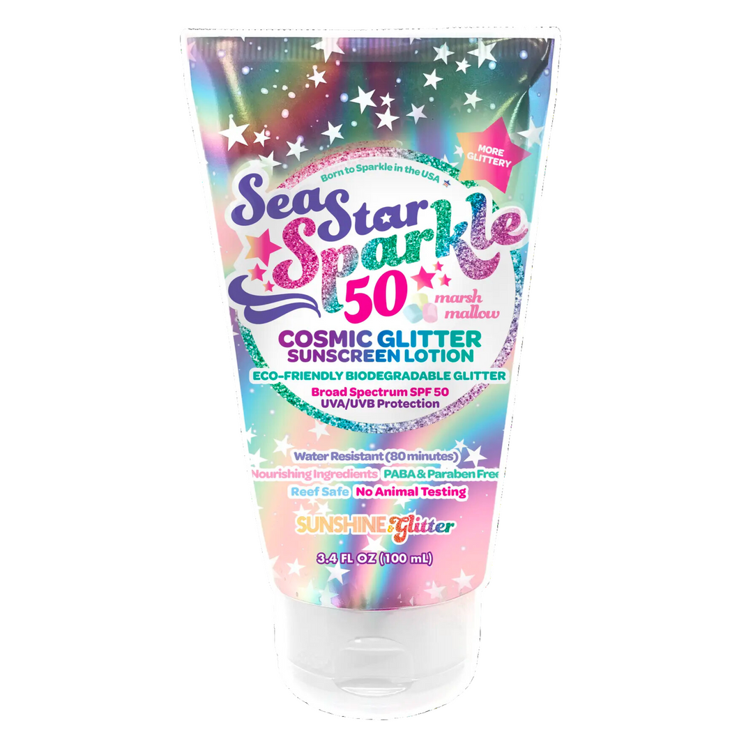 Sea Star Sparkle SPF 50 Glitter Sunscreen Lotion