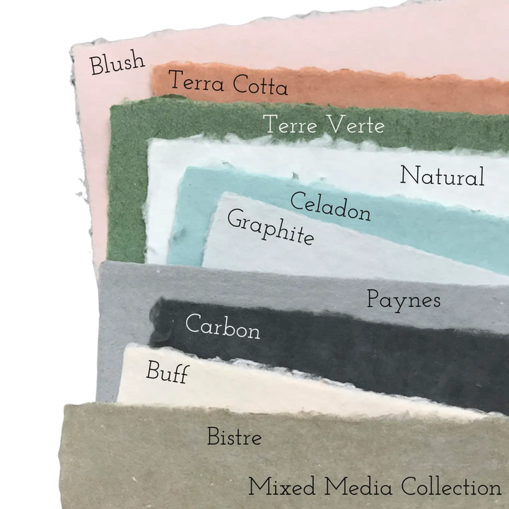 Handmade Paper Sheet Set A2 (4.25in x 5.5in)