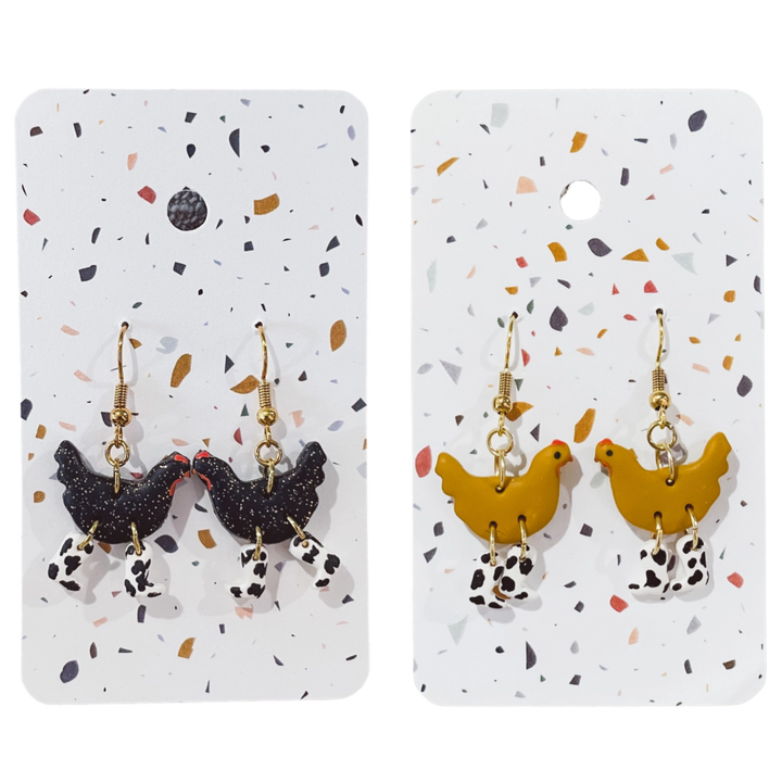 Chickens with Cowboy Boots Earrings