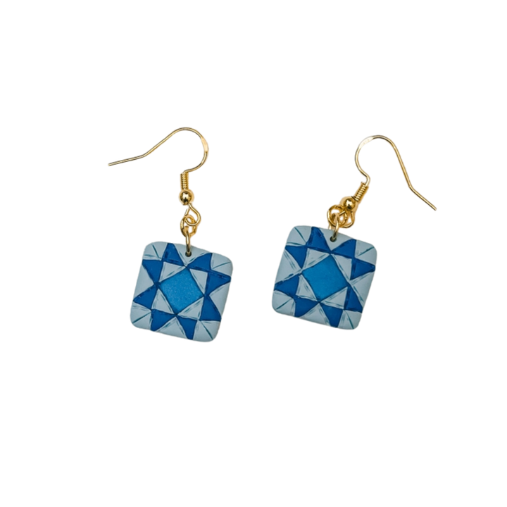 Quilt Block Dangle Earrings
