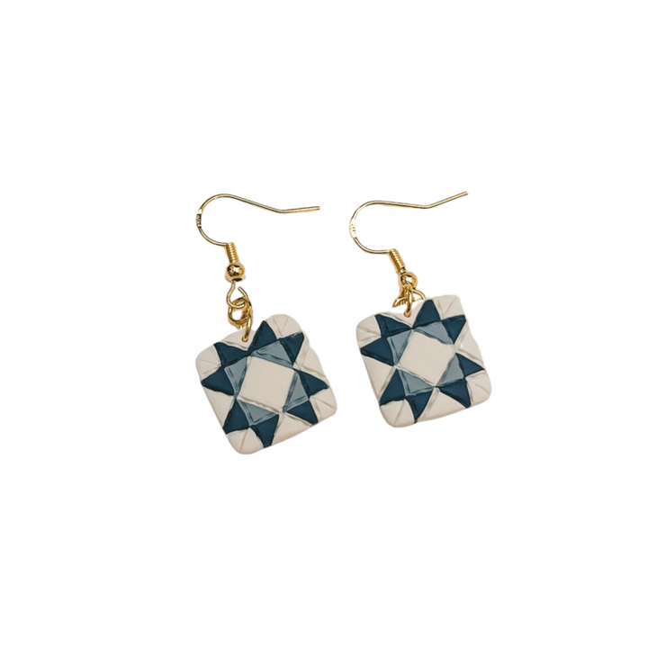 Quilt Block Dangle Earrings