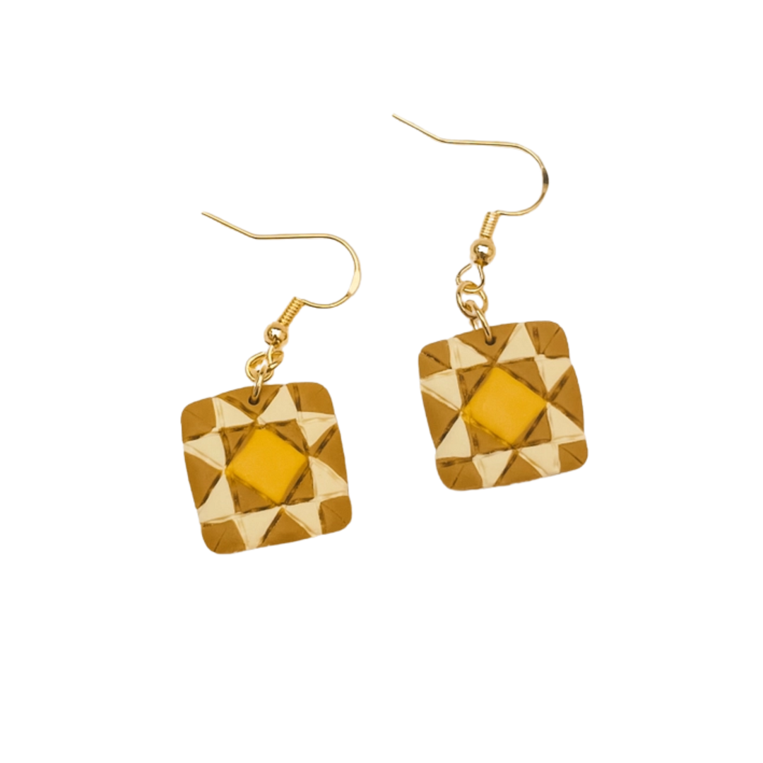 Quilt Block Dangle Earrings