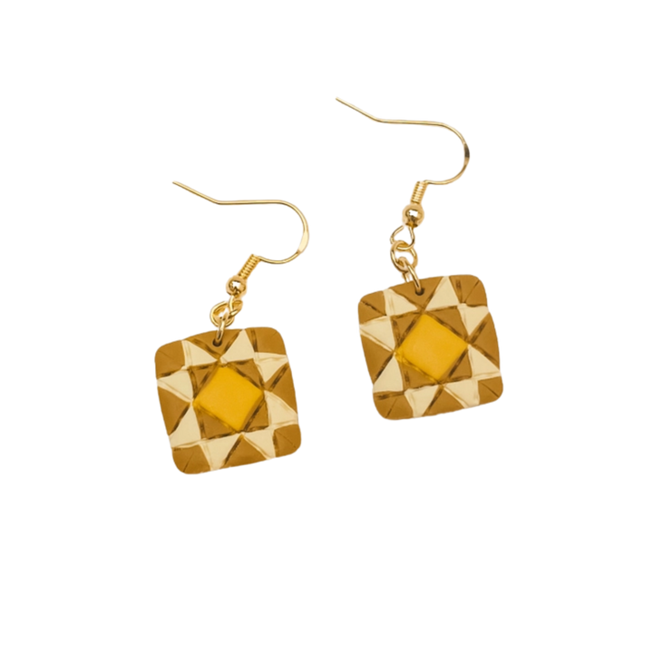 Quilt Block Dangle Earrings