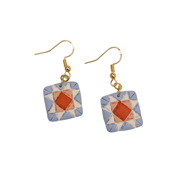 Quilt Block Dangle Earrings