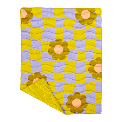 Funky Daisy Puffy Blanket