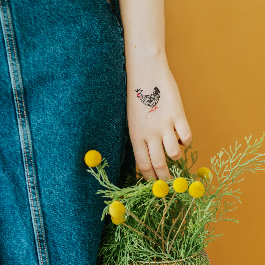 Chicken Tattoo Pair