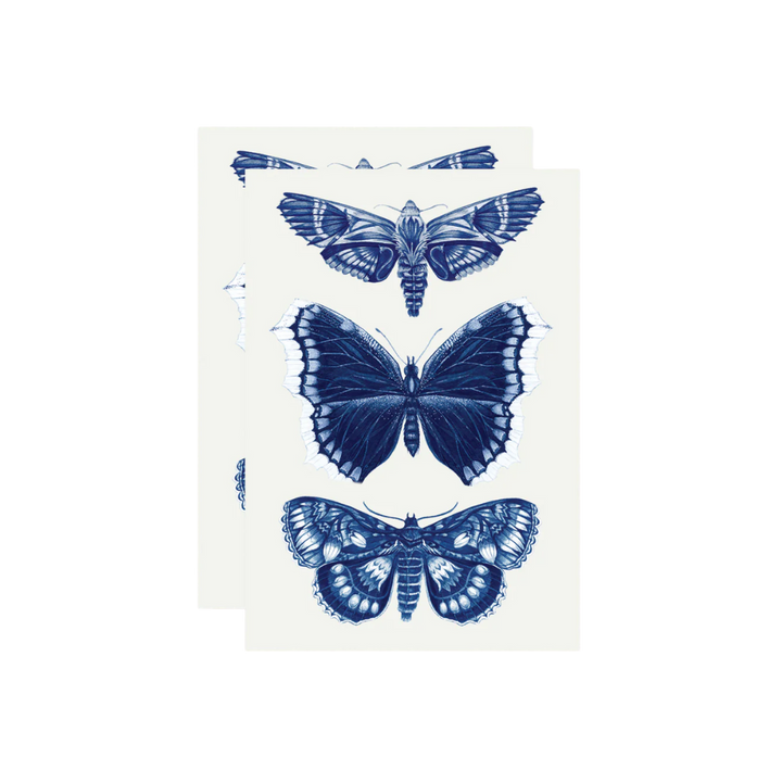 Sapphire Moths Tattoo Pair