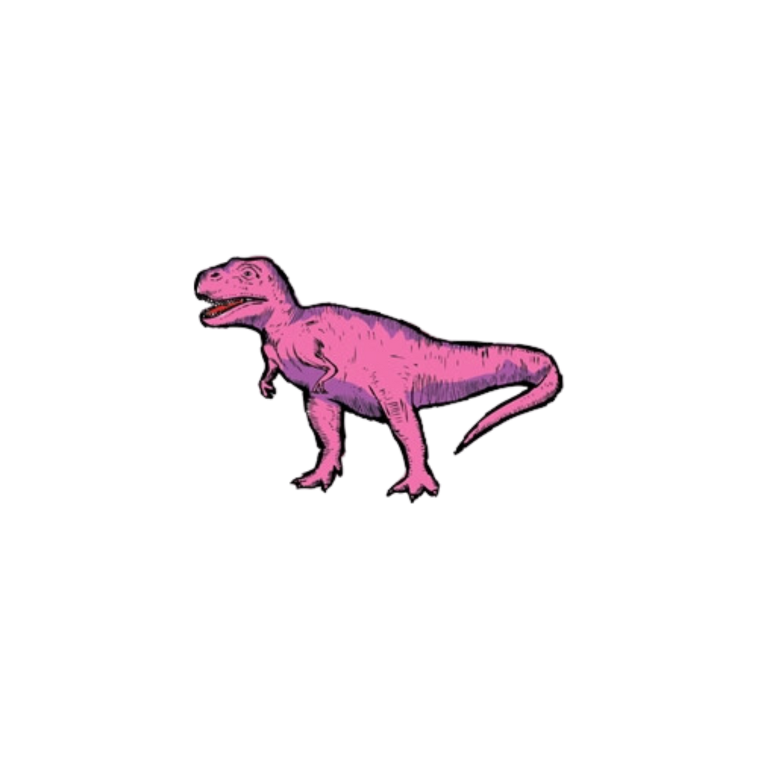 Pink T-Rex Tattoo Pair