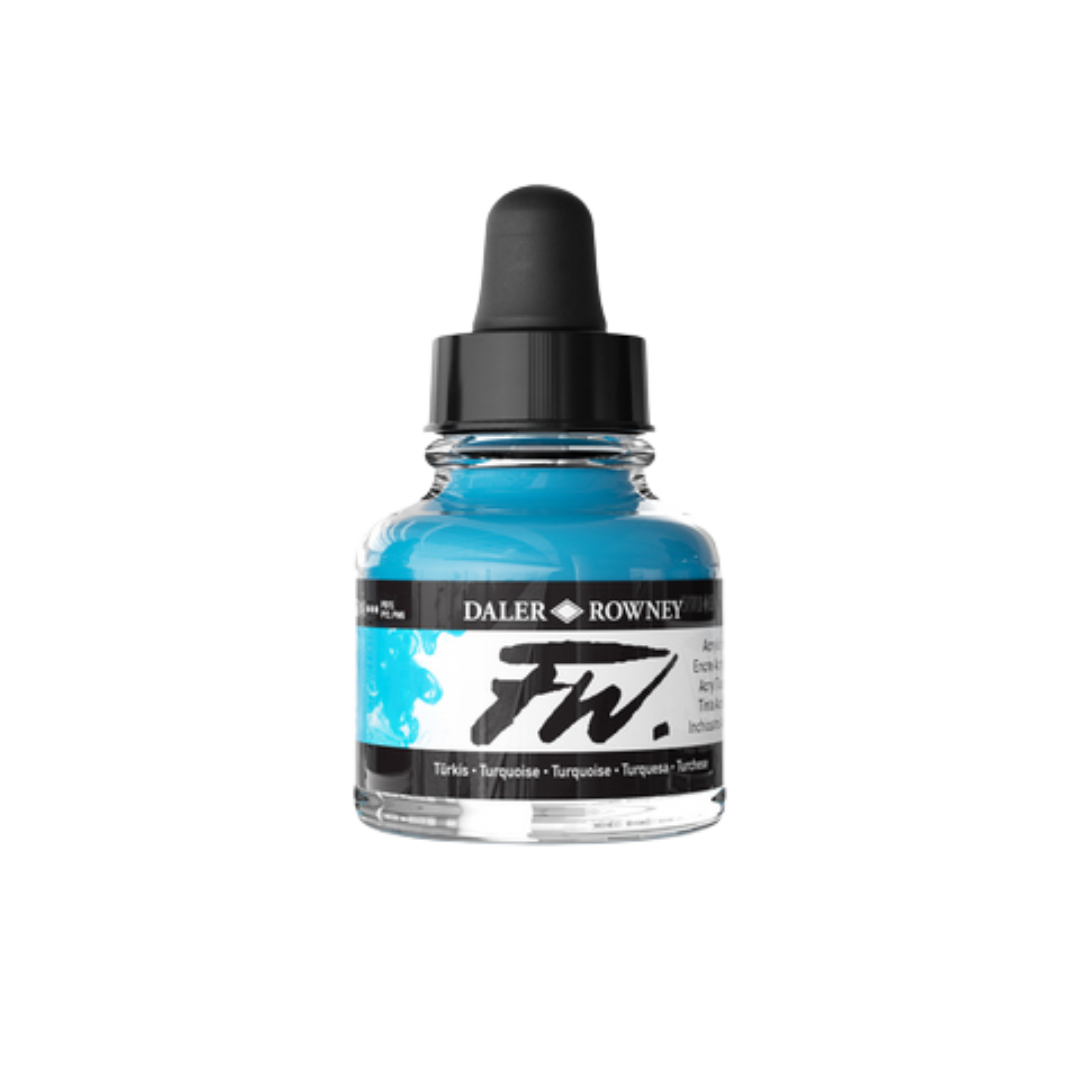 FW Liquid Acrylic Ink 1oz - Turquoise