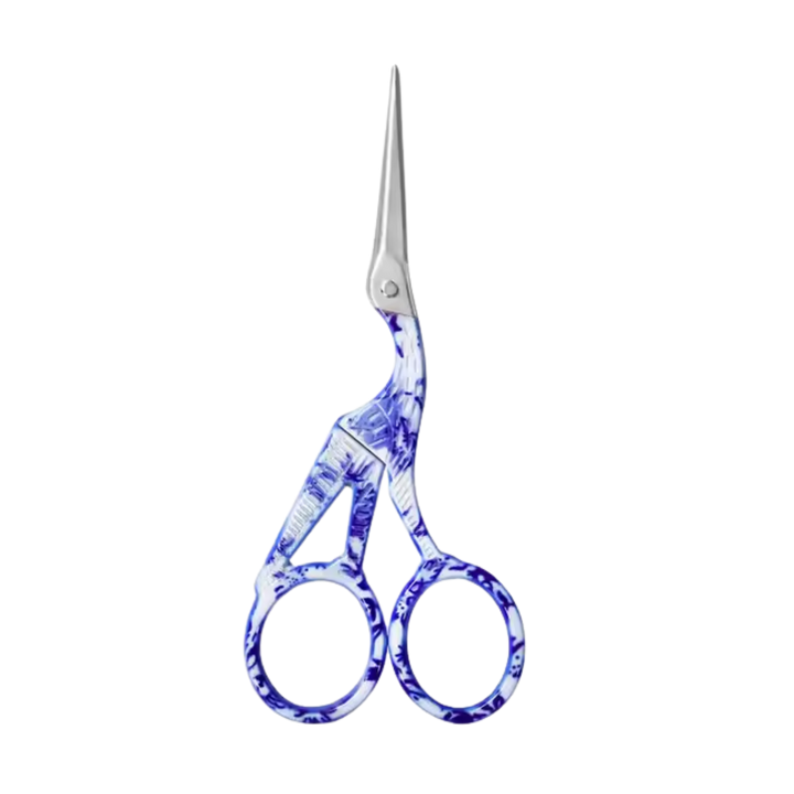 Colorful Vintage Crane Embroidery Scissors